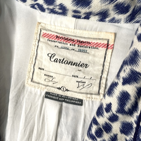 Cartonnier blue leopard blazer - Picture 9 of 10